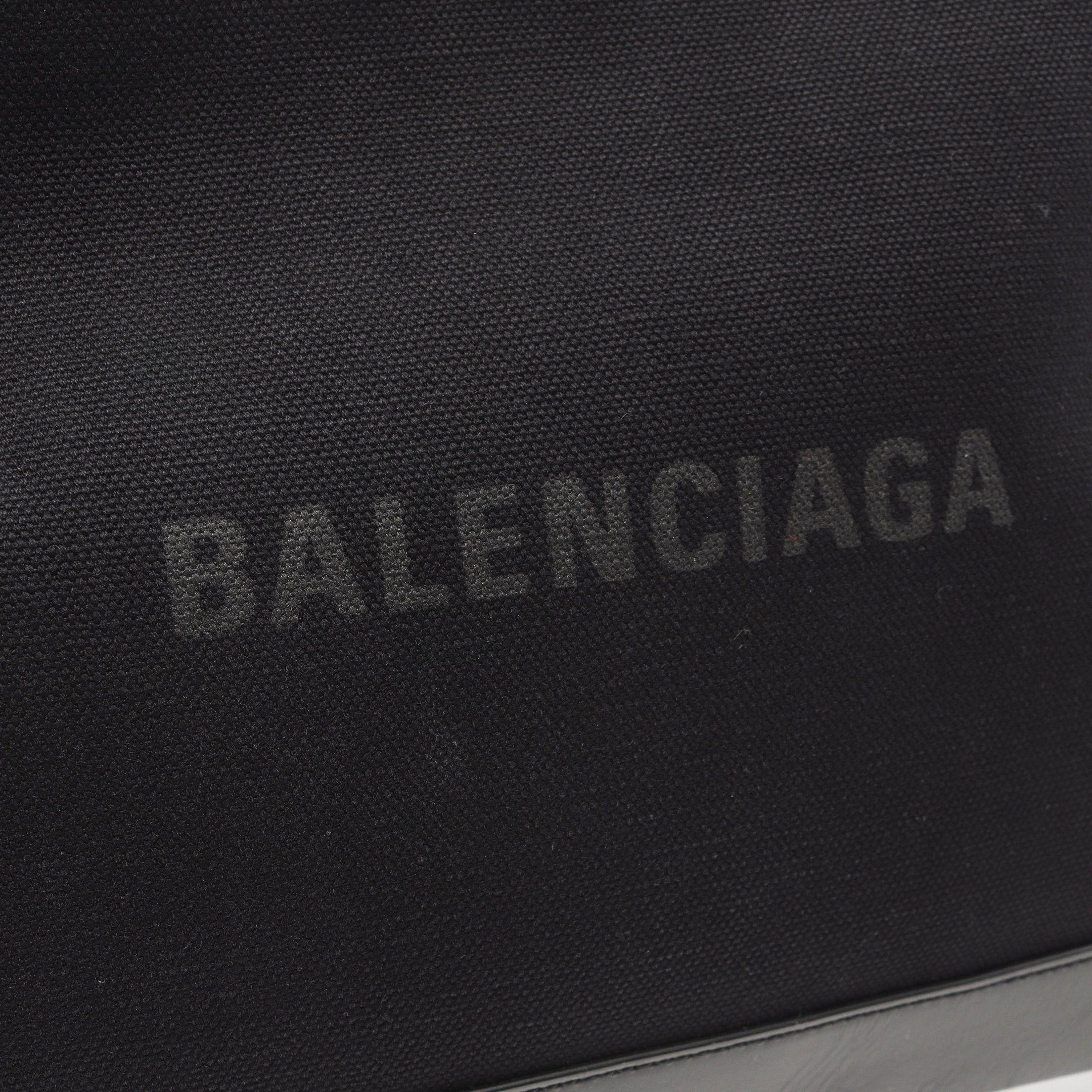 Balenciaga Balenciaga Navy Clip L Clutch Bag Canvas Leather Black Size ONE SIZE - 5 Thumbnail
