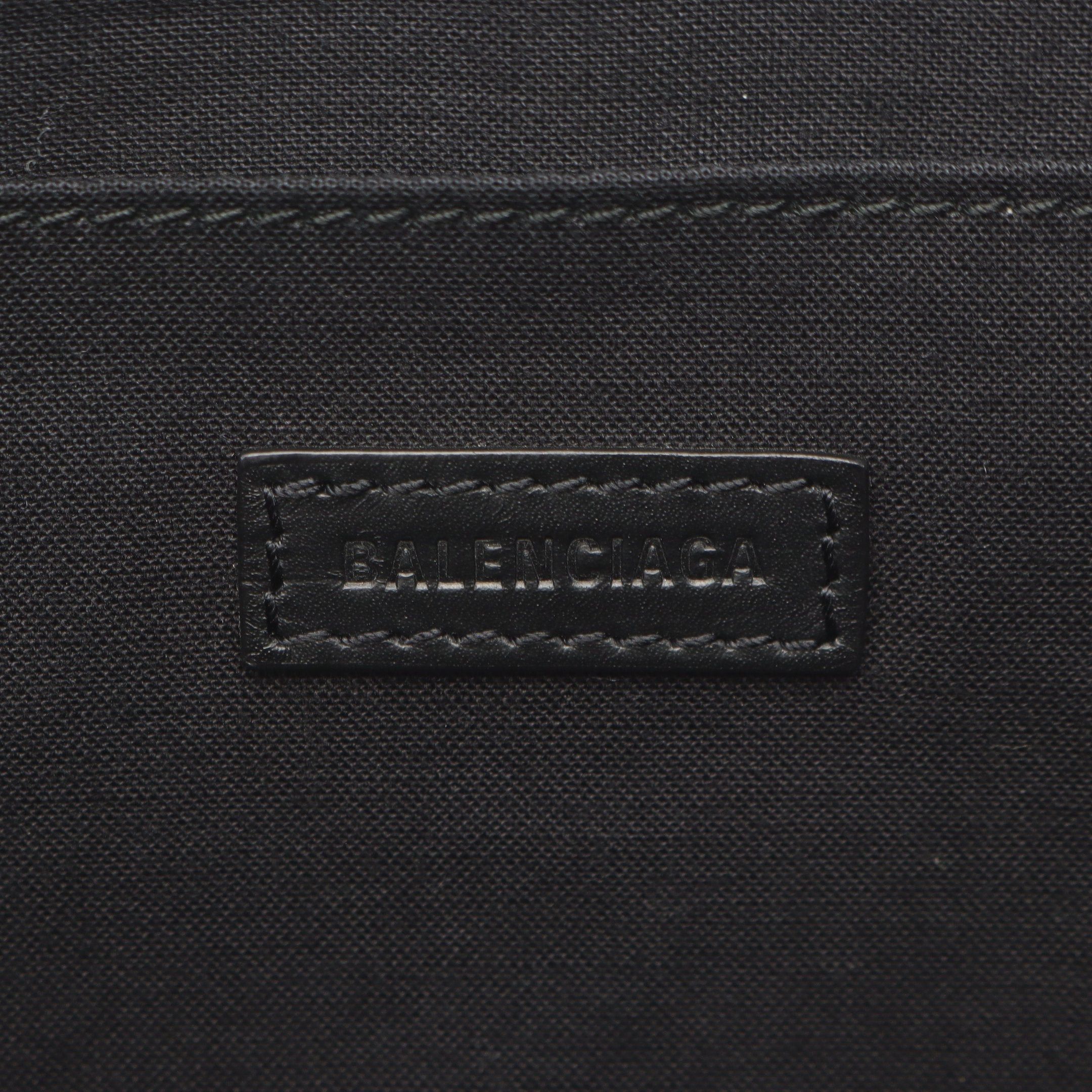 Balenciaga Balenciaga Navy Clip L Clutch Bag Canvas Leather Black Size ONE SIZE - 4 Thumbnail