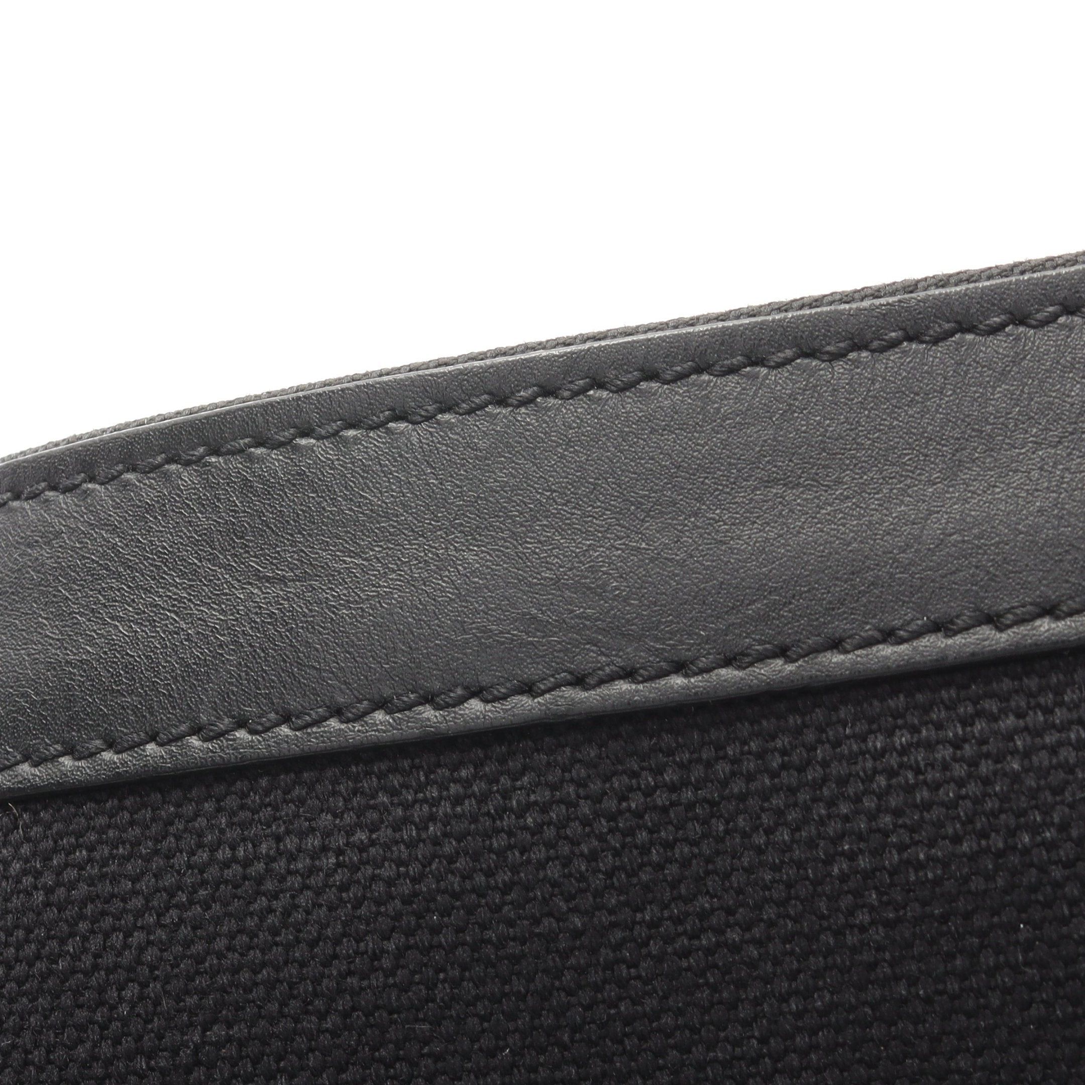 Balenciaga Balenciaga Navy Clip L Clutch Bag Canvas Leather Black Size ONE SIZE - 7 Thumbnail