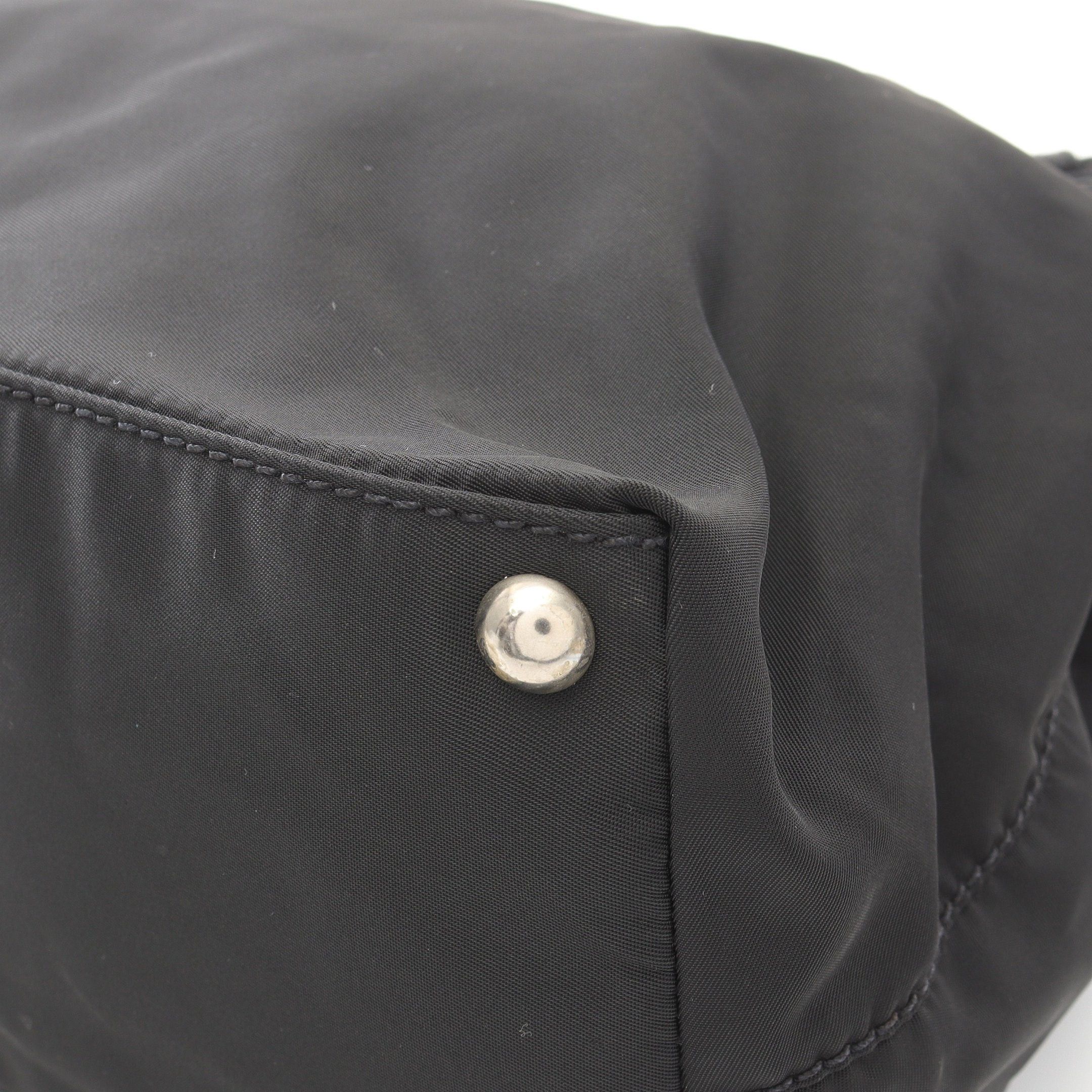 Prada Prada Handbag Tote Bag Nylon Leather Black Prada Logo Plate Size ONE SIZE - 9 Thumbnail