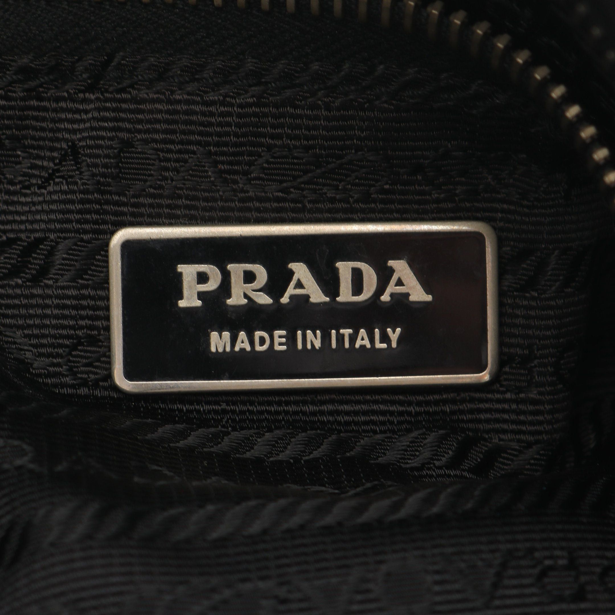 Prada Prada Handbag Tote Bag Nylon Leather Black Prada Logo Plate Size ONE SIZE - 4 Thumbnail