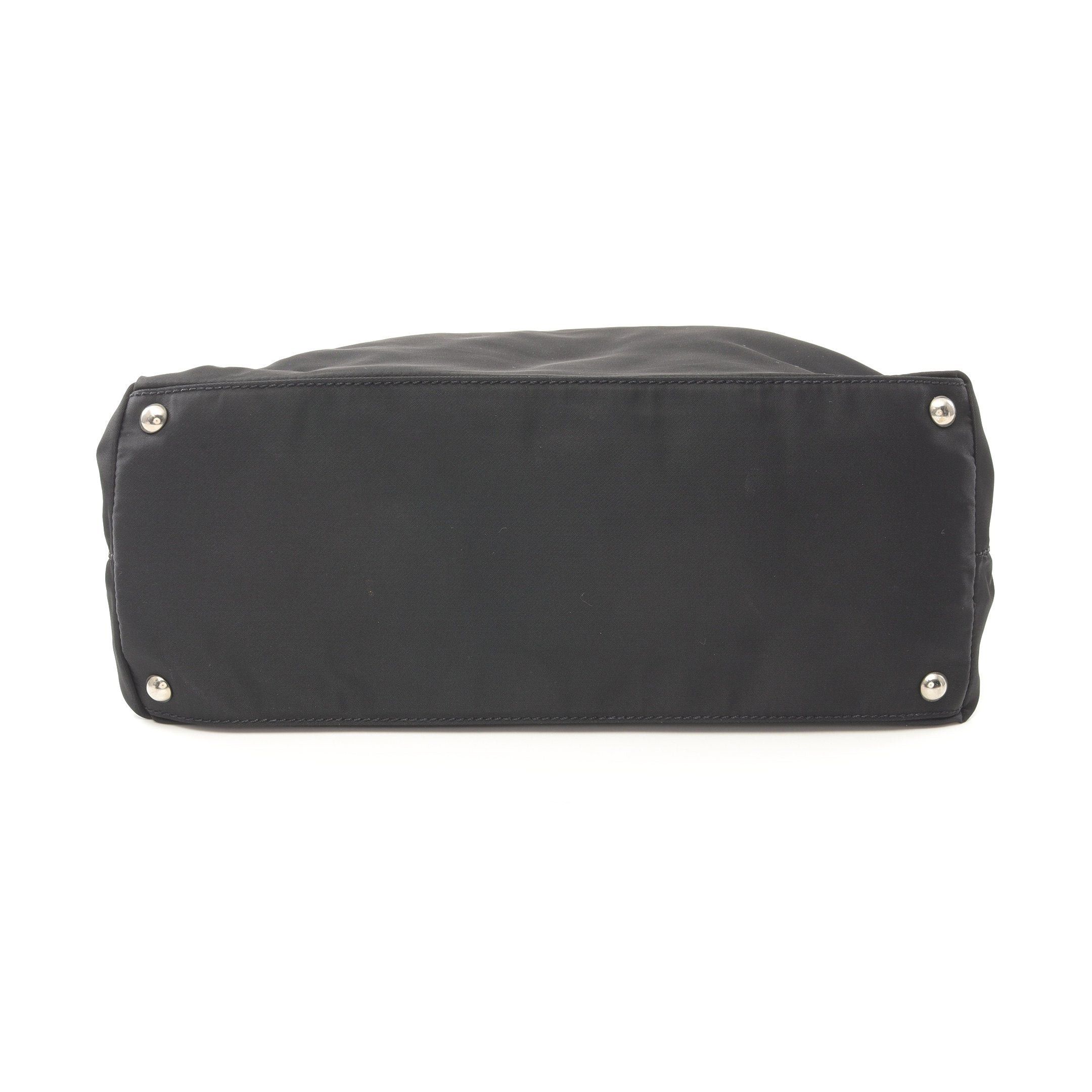 Prada Prada Handbag Tote Bag Nylon Leather Black Prada Logo Plate Size ONE SIZE - 10 Thumbnail