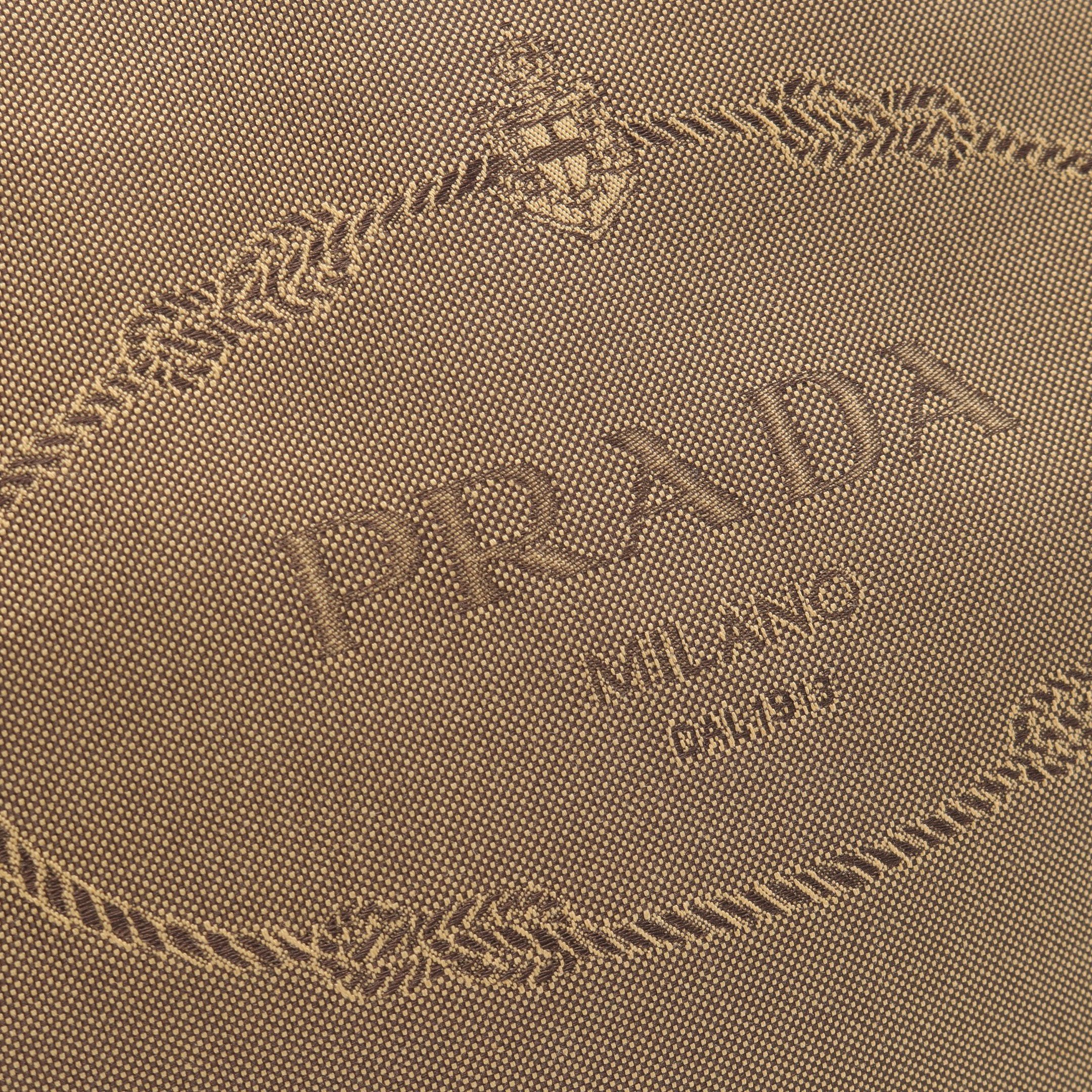 Prada Prada Logo Jacquard Shoulder Bag Canvas Leather Beige Ivory Size ONE SIZE - 7 Thumbnail