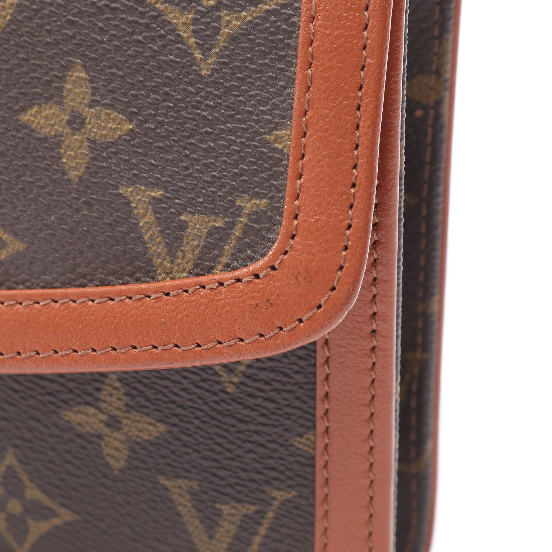 Louis Vuitton Louis Vuitton Pochette Dame Gm Monogram Clutch Bag Second Leather Brown Size ONE SIZE - 8 Thumbnail