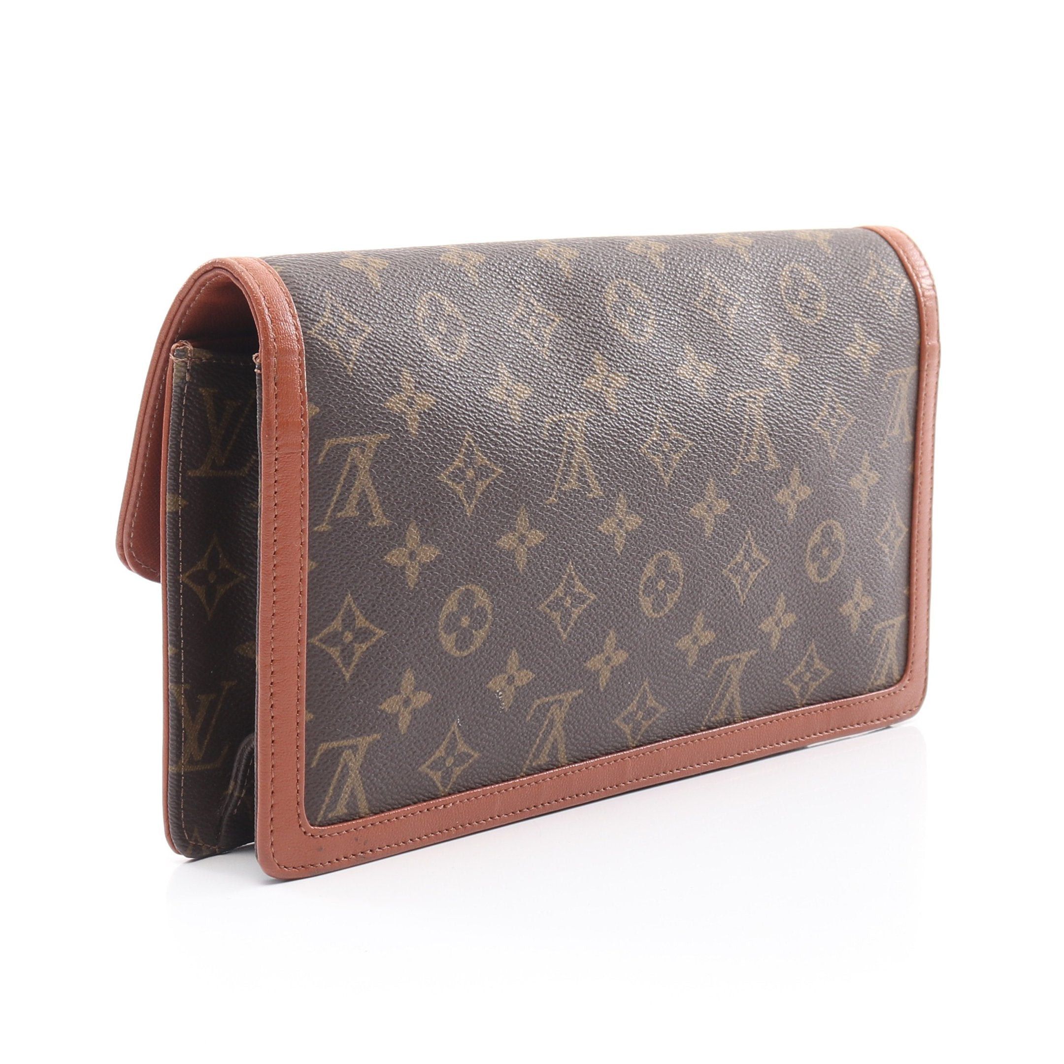 Louis Vuitton Louis Vuitton Pochette Dame Gm Monogram Clutch Bag Second Leather Brown Size ONE SIZE - 2 Thumbnail