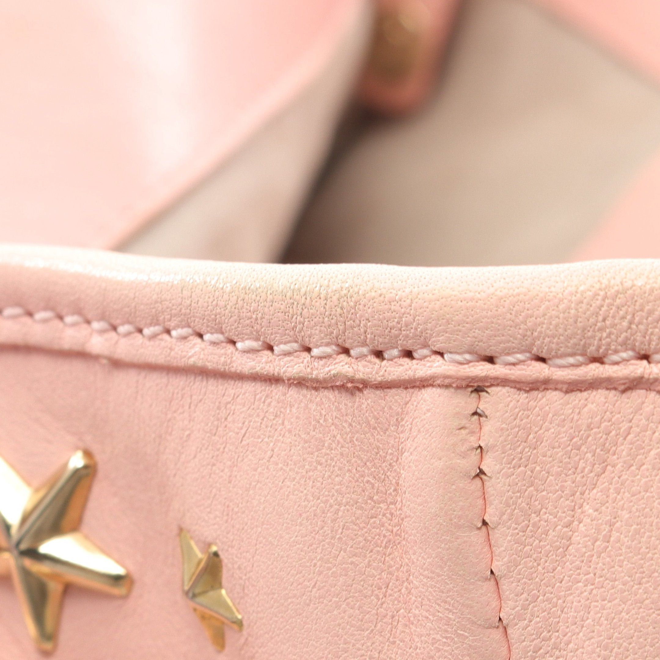 Jimmy Choo Jimmy Choo Sasha S Handbag Tote Bag Leather Pink Star Studs Size ONE SIZE - 8 Thumbnail