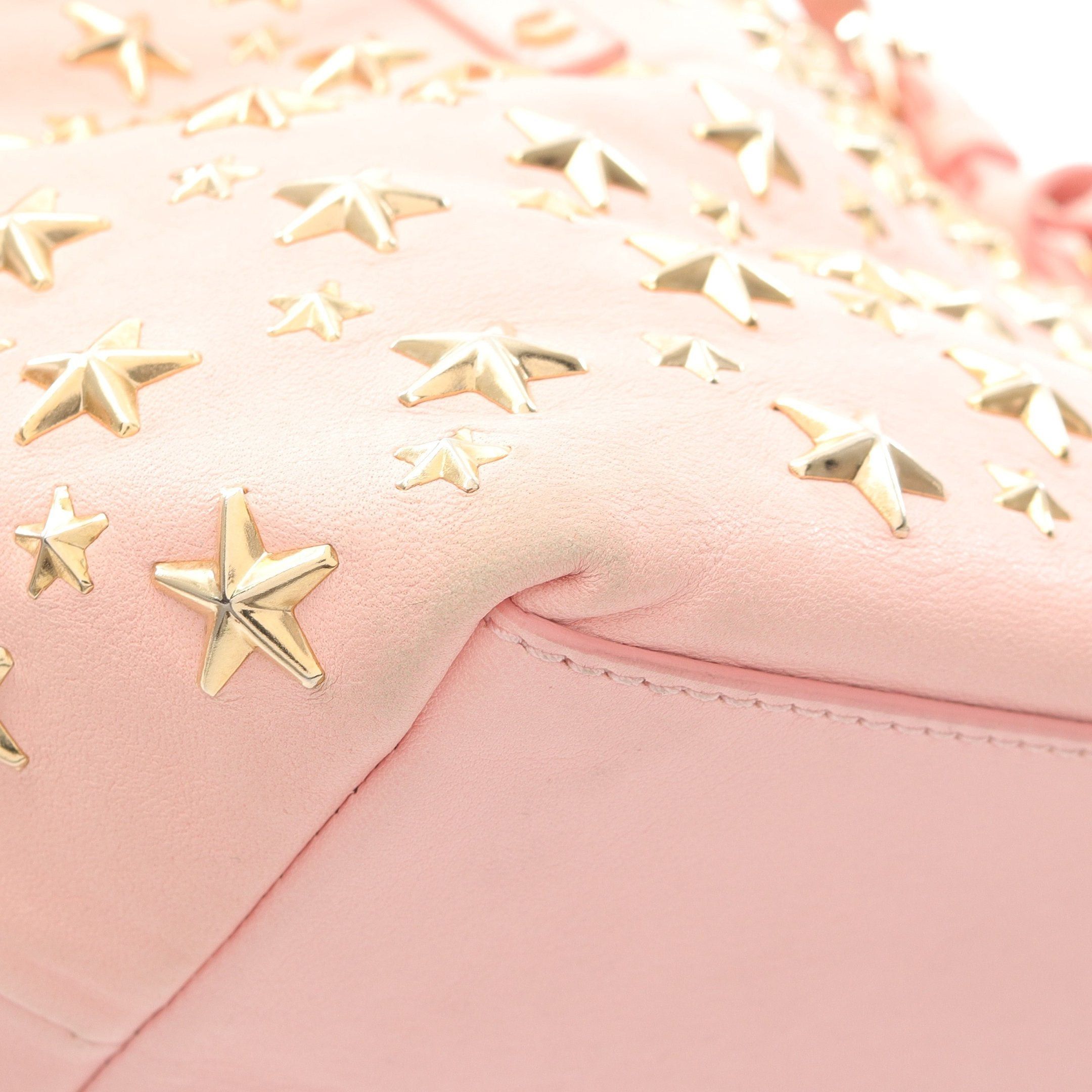 Jimmy Choo Jimmy Choo Sasha S Handbag Tote Bag Leather Pink Star Studs Size ONE SIZE - 7 Thumbnail