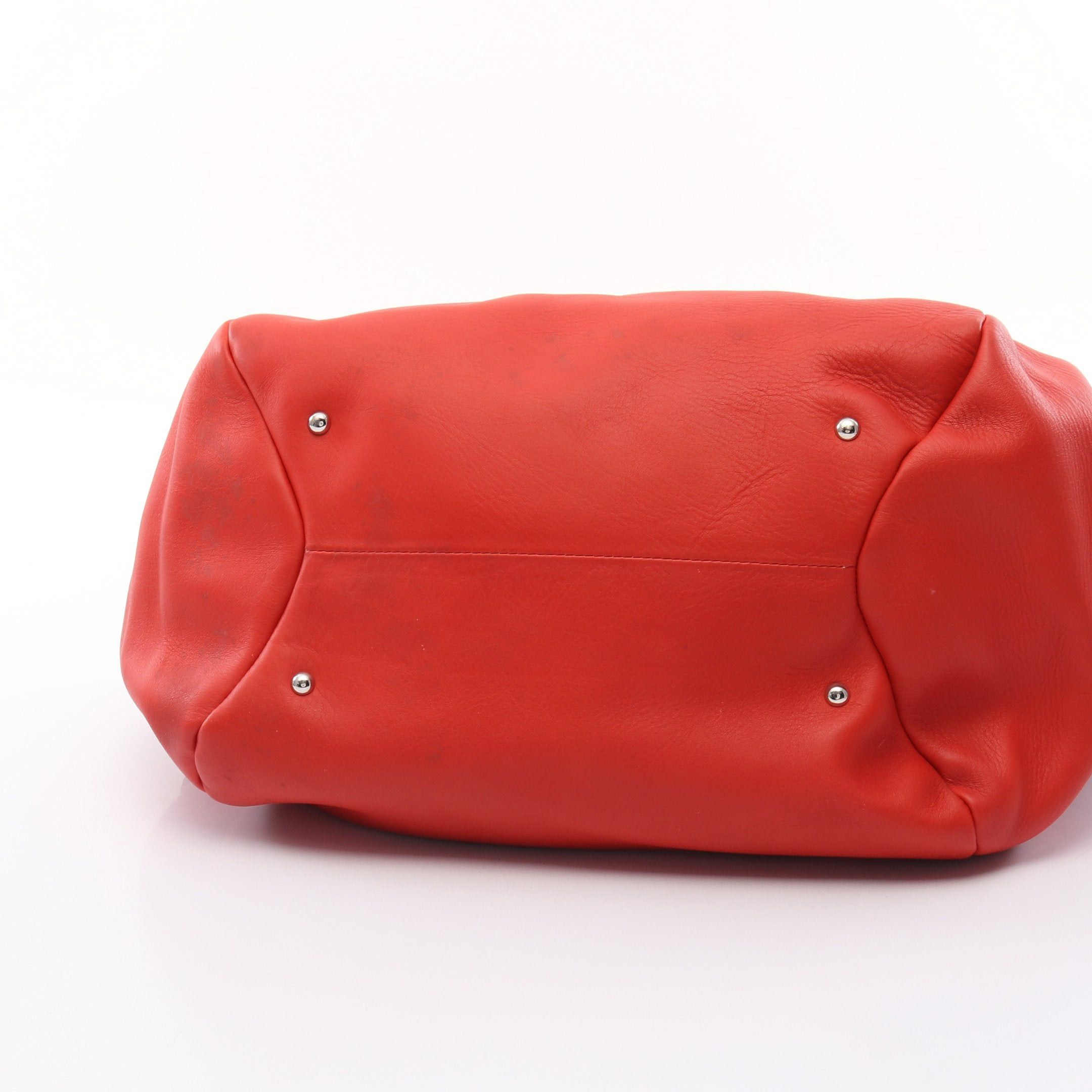 Salvatore Ferragamo Salvatore Ferragamo Handbag Tote Bag Leather Wood Red Size ONE SIZE - 7 Thumbnail