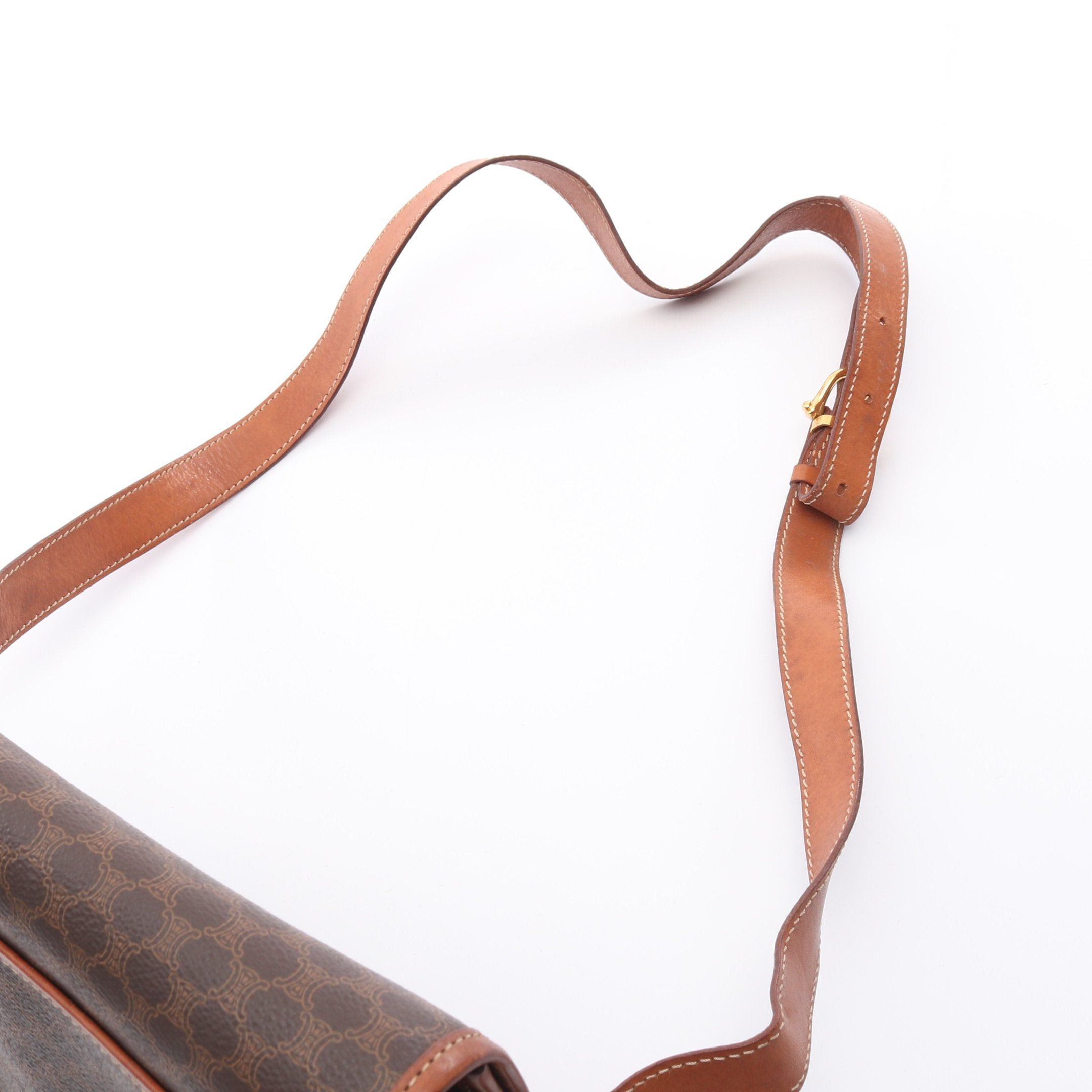 Celine Celine Macadam Shoulder Bag Leather Brown Size ONE SIZE - 12 Thumbnail
