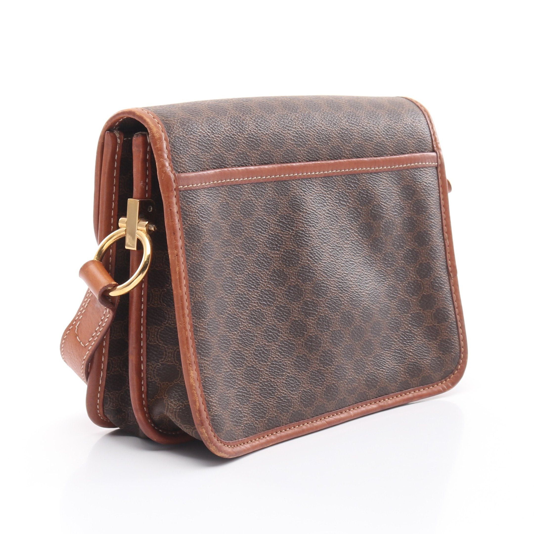 Celine Celine Macadam Shoulder Bag Leather Brown Size ONE SIZE - 2 Thumbnail