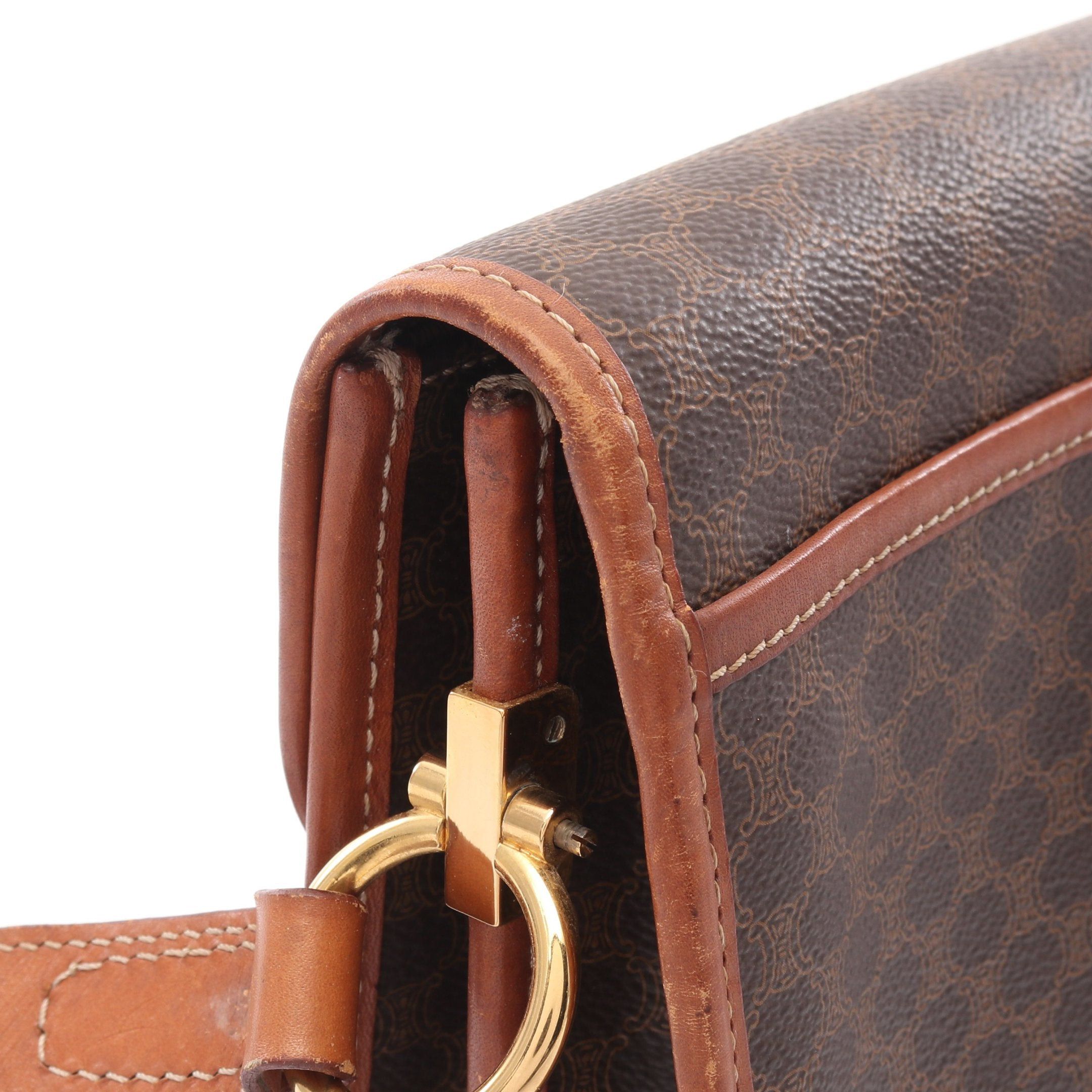 Celine Celine Macadam Shoulder Bag Leather Brown Size ONE SIZE - 7 Thumbnail