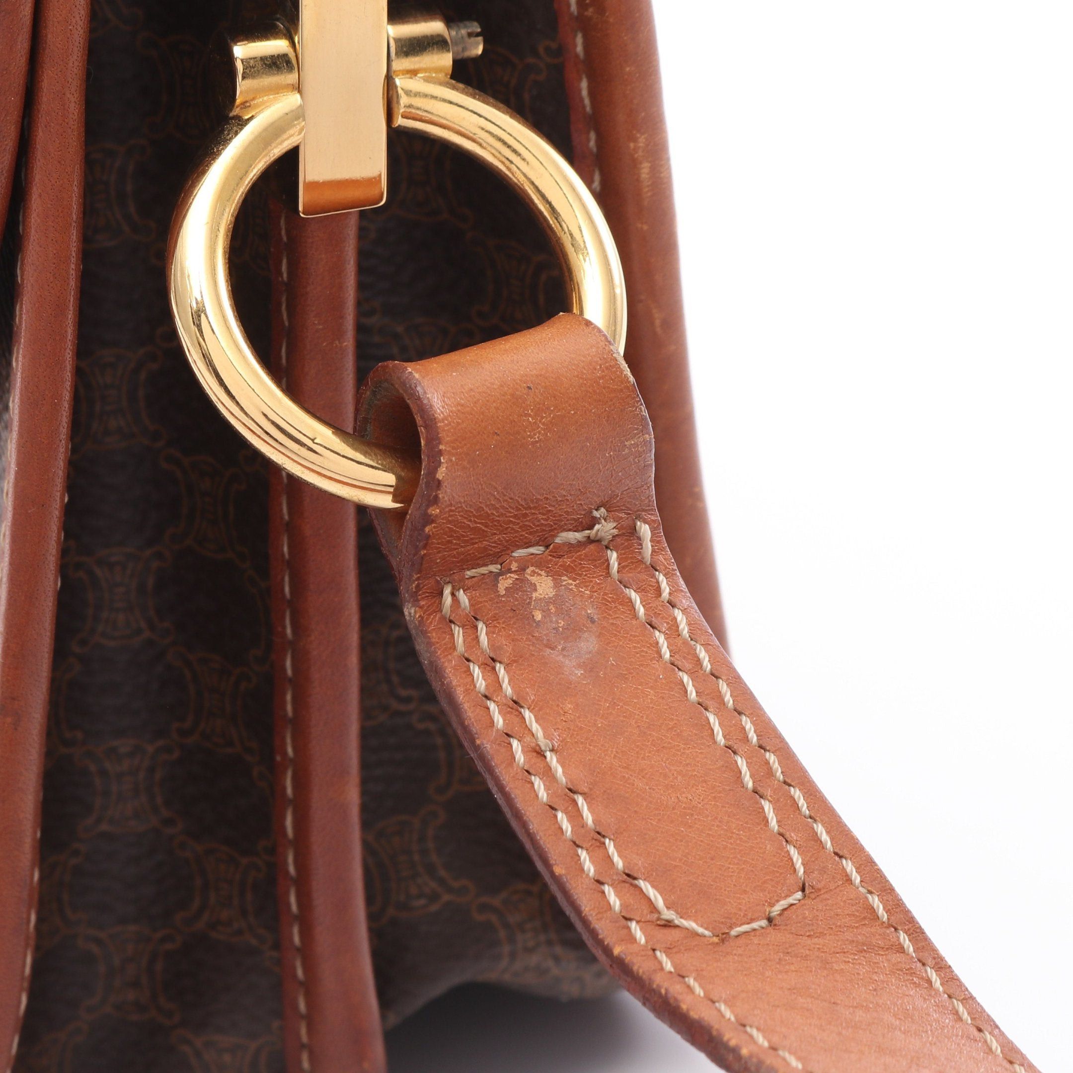 Celine Celine Macadam Shoulder Bag Leather Brown Size ONE SIZE - 8 Thumbnail