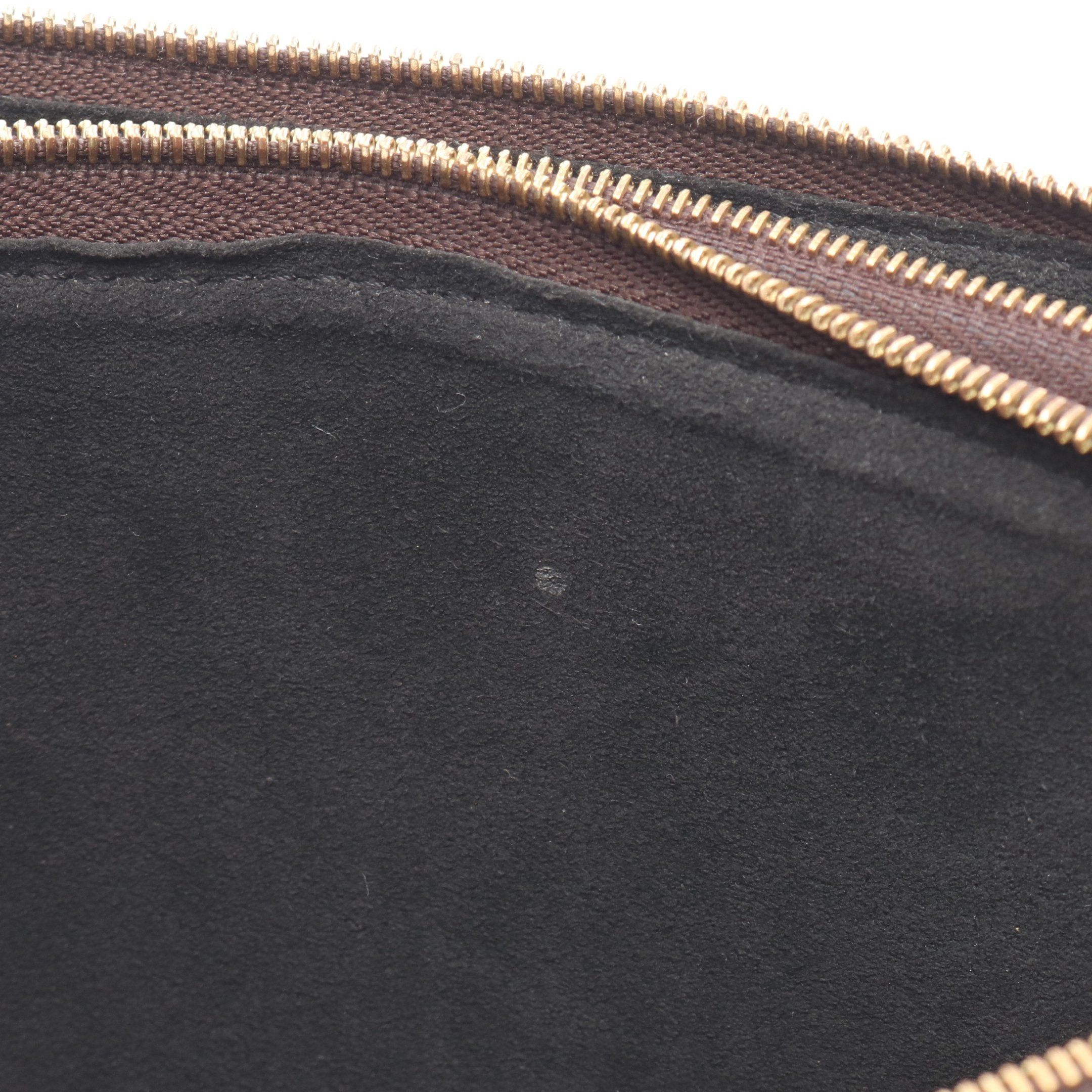 Louis Vuitton Louis Vuitton Pochette Double Zip Monogram Giant Reverse Shoulder Bag Leather Brown Beige Size ONE SIZE - 12 Thumbnail