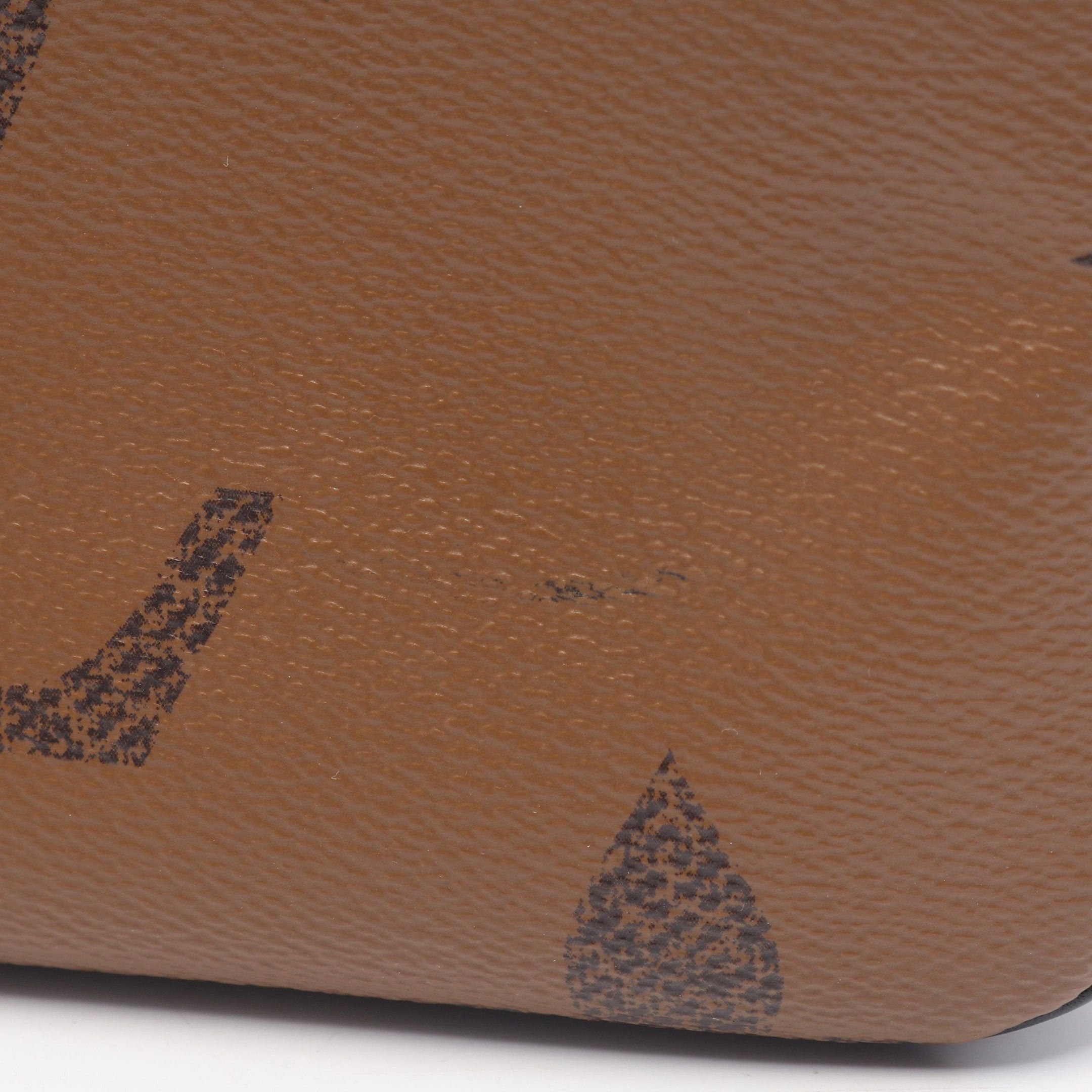 Louis Vuitton Louis Vuitton Pochette Double Zip Monogram Giant Reverse Shoulder Bag Leather Brown Beige Size ONE SIZE - 11 Thumbnail