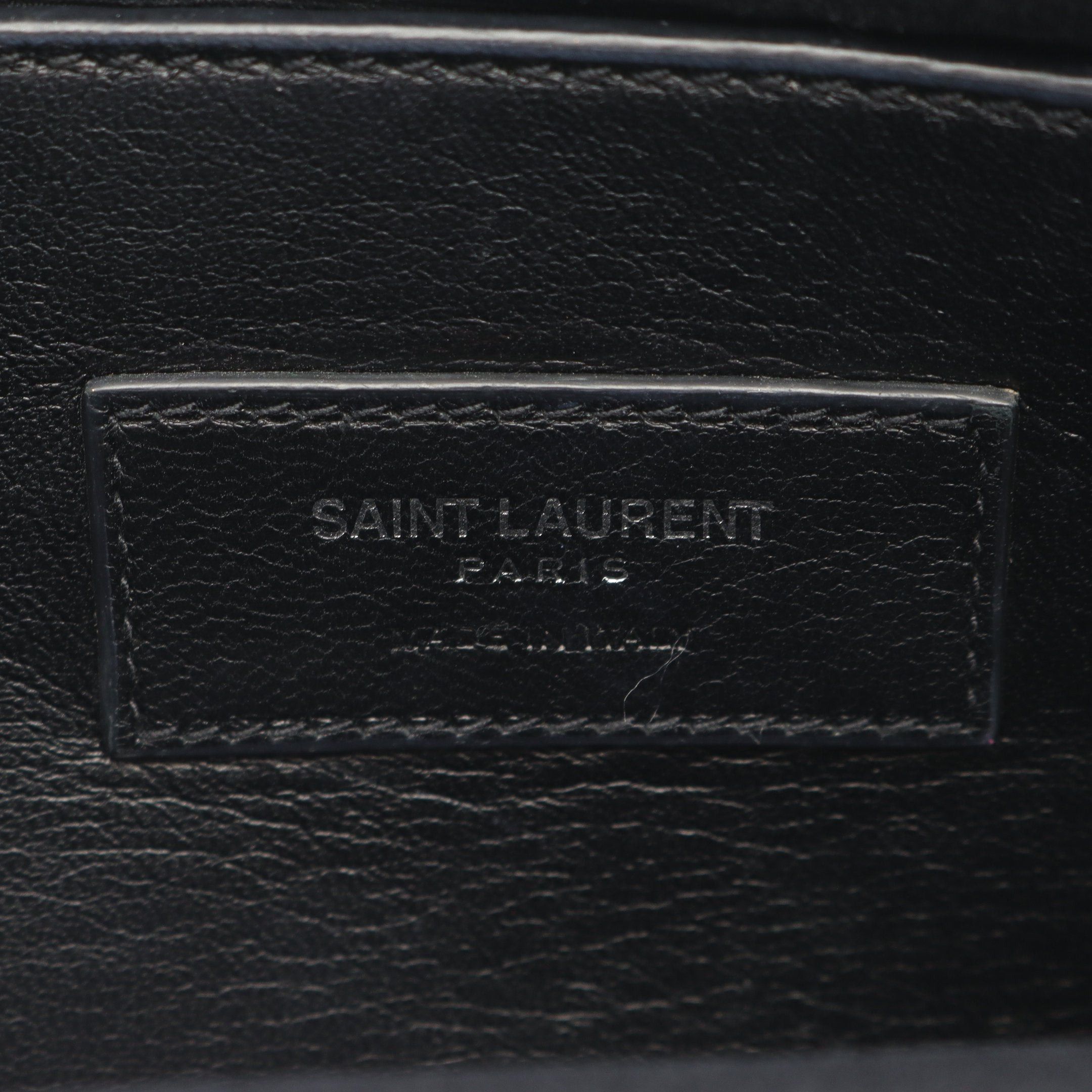 Yves Saint Laurent Yves Saint Laurent West Hollywood Monogram Chain Shoulder Bag Leather Black Croc Embossed Size ONE SIZE - 5 Thumbnail
