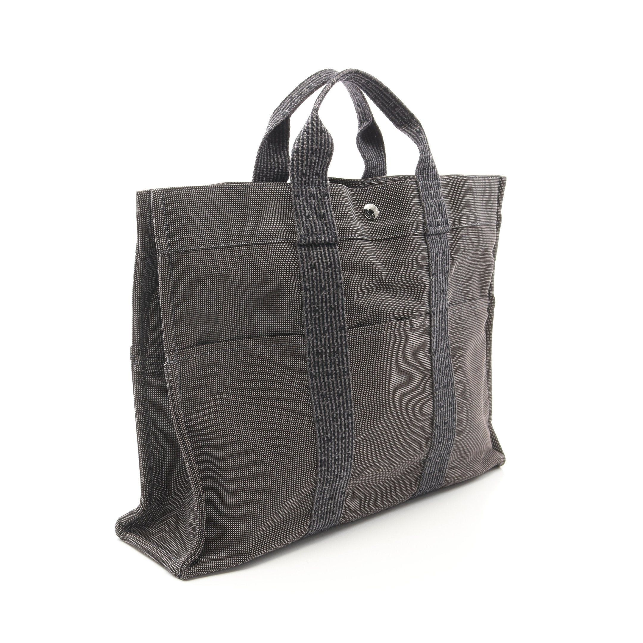 Hermes Hermes Yale Line Mm Handbag Tote Bag Nylon Canvas Dark Gray Silver Hardware Size ONE SIZE - 2 Thumbnail