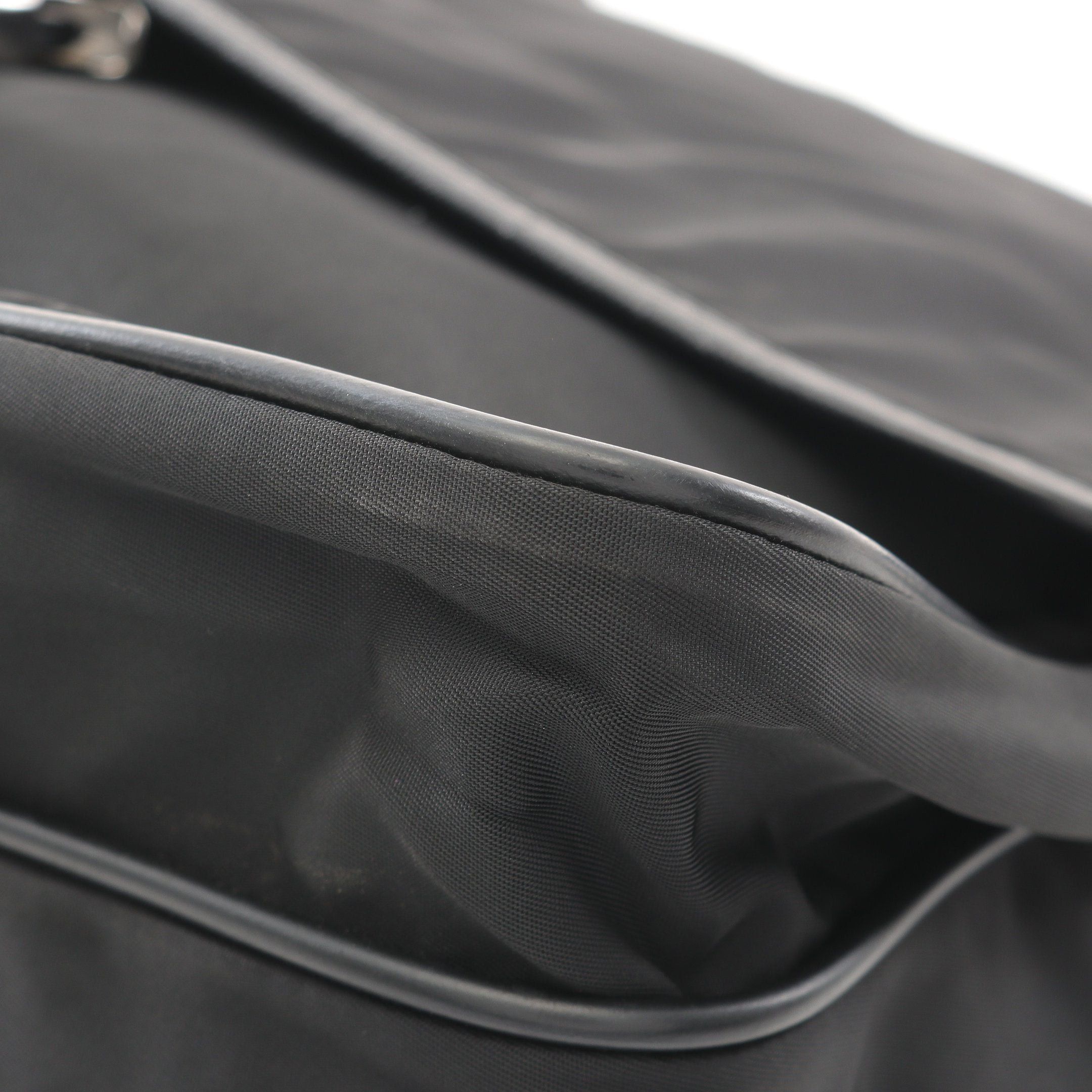 Prada Prada Tessuto Saffiano Shoulder Bag Nylon Leather Black Size ONE SIZE - 9 Thumbnail