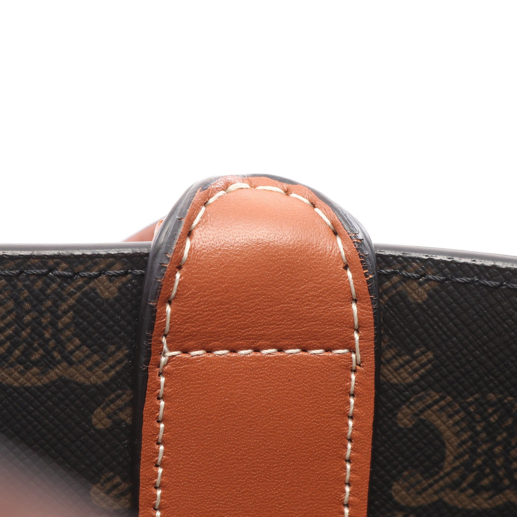 Celine Celine Small Vertical Hippopotamus Triomphe Handbag Tote Bag Leather Black Brown Size ONE SIZE - 9 Thumbnail
