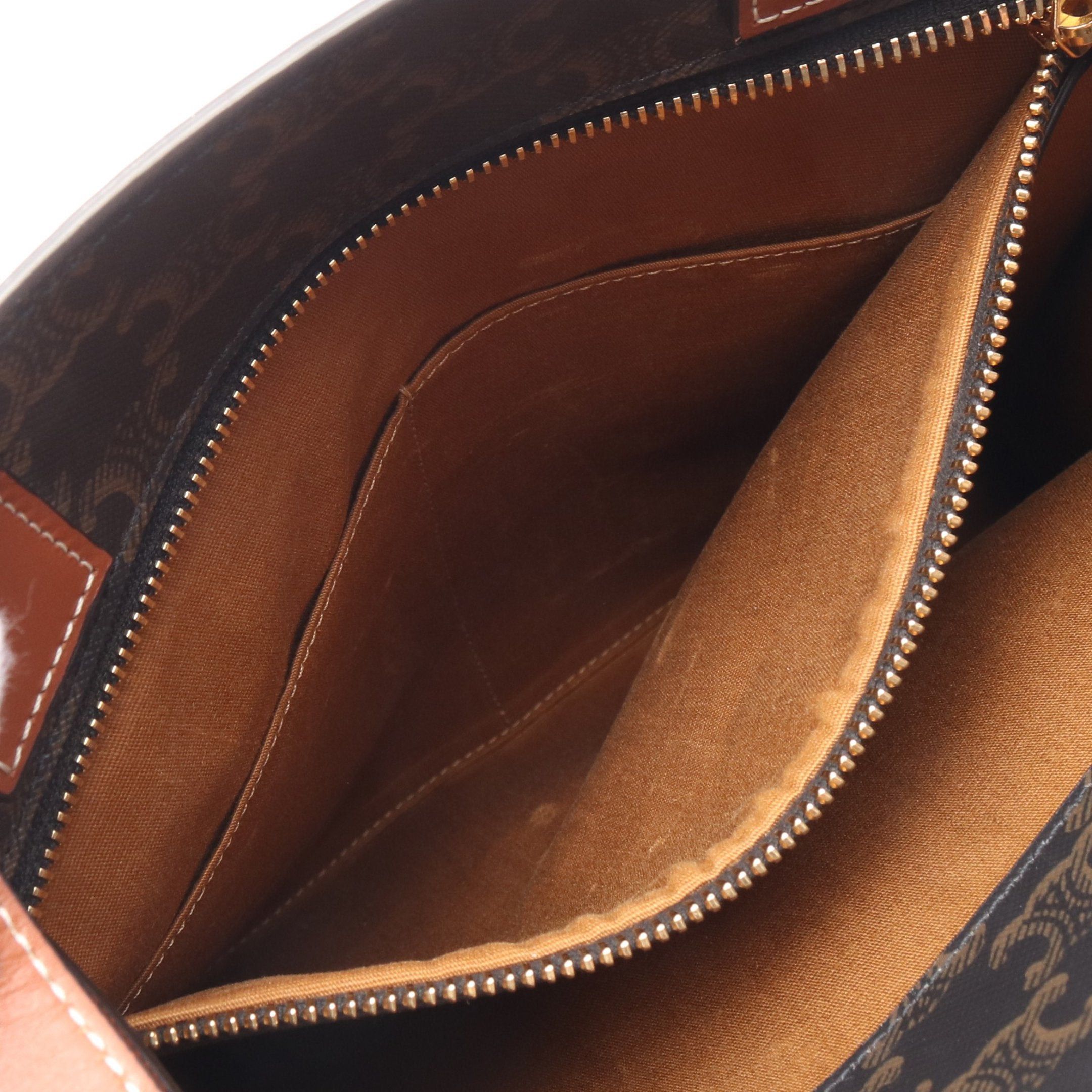 Celine Celine Small Vertical Hippopotamus Triomphe Handbag Tote Bag Leather Black Brown Size ONE SIZE - 10 Thumbnail