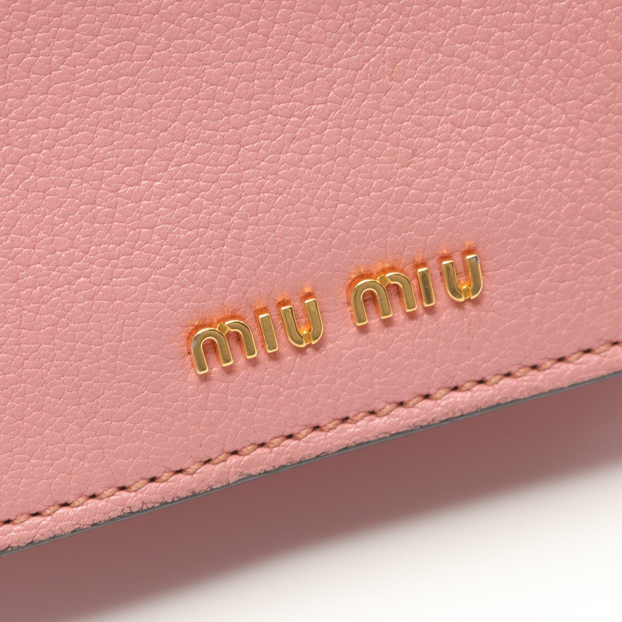 Miu Miu Miu Miu Madras Shoulder Bag Leather Pink Size ONE SIZE - 12 Thumbnail