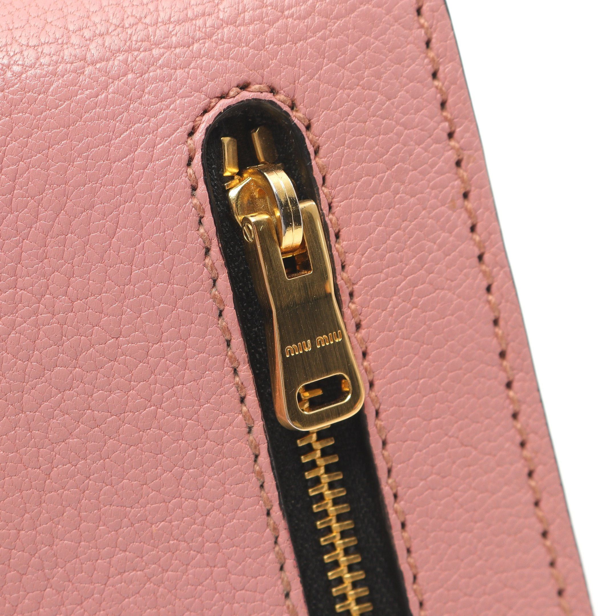 Miu Miu Miu Miu Madras Shoulder Bag Leather Pink Size ONE SIZE - 13 Thumbnail