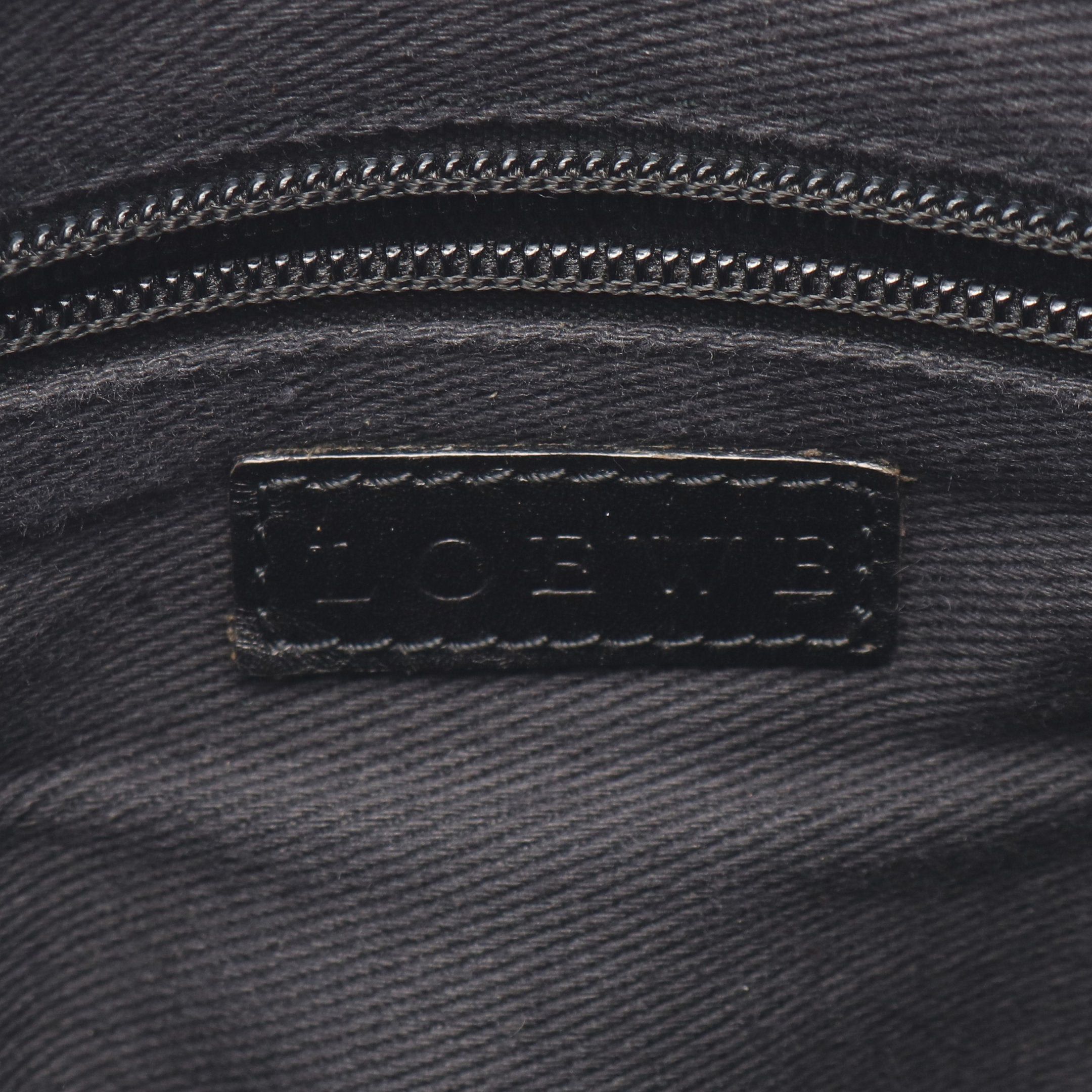 Loewe Loewe Anagram Messenger Bag Shoulder Canvas Leather Beige Black Size ONE SIZE - 4 Thumbnail