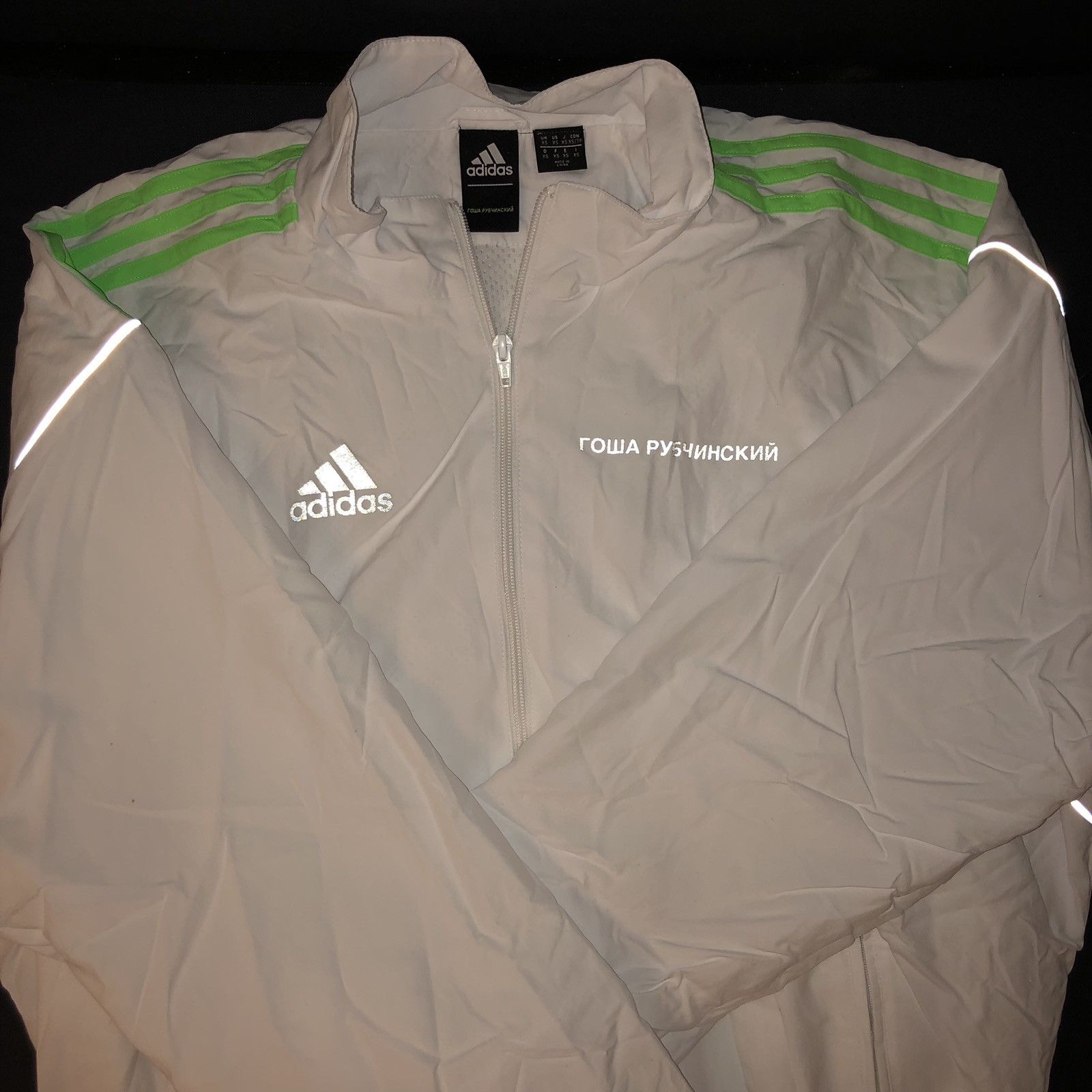 Neon green adidas tracksuit best sale