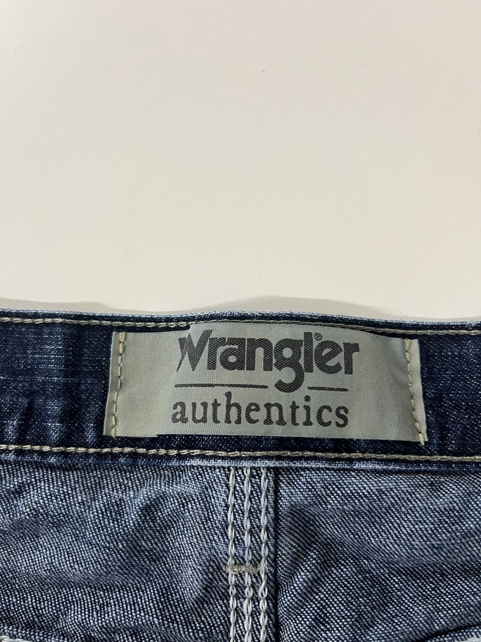 Vintage Vintage 90s Dark Wash Wrangler Oversized Denim Jorts Size 53 Size US 42 / EU 58 - 3 Thumbnail