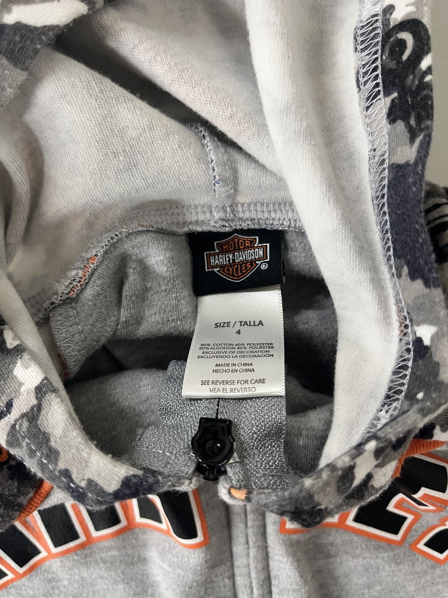 Harley Davidson × Vintage Vitnage Harley Davidson Hoodie Childs Hoodie Size XXS (4) Size US XXS / EU 40 - 2 Thumbnail