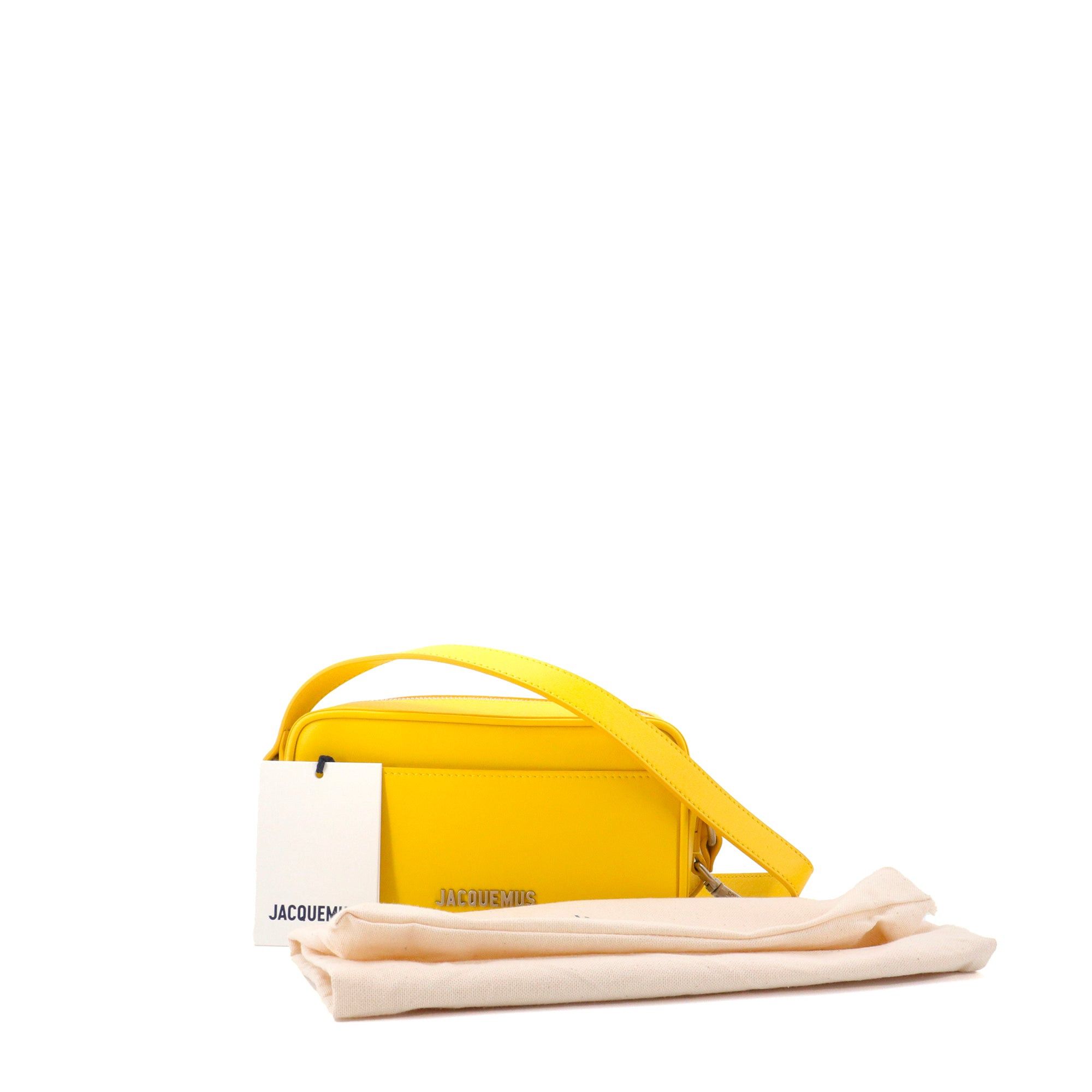 Jacquemus JACQUEMUS - Le Baneto Jacquemus shoulder bag in yellow leather Size ONE SIZE - 8 Thumbnail