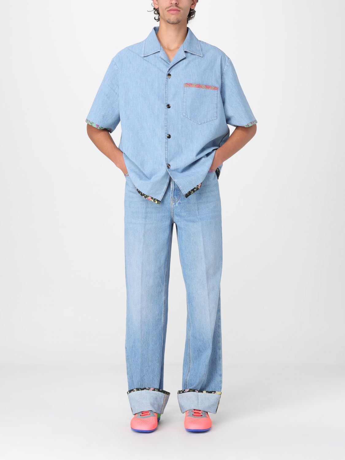 Valentino Valentino Shirt Men Denim Size US S / EU 44-46 / 1 - 2 Thumbnail