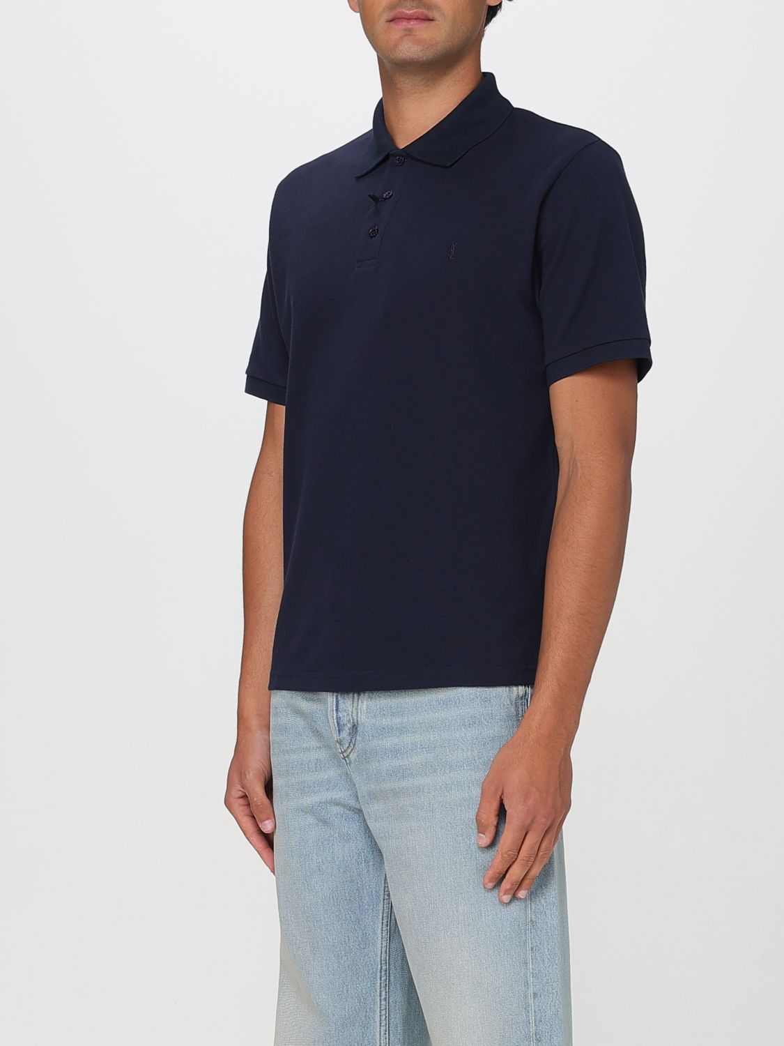 Saint Laurent Paris Saint Laurent Polo Shirt Men Marine Size US XL / EU 56 / 4 - 4 Thumbnail