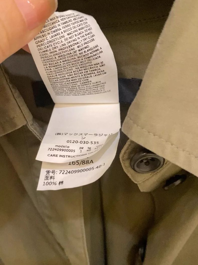 Max Mara Maxmara Long Windbreaker Coat with Belt Size L / US 10 / IT 46 - 4 Thumbnail