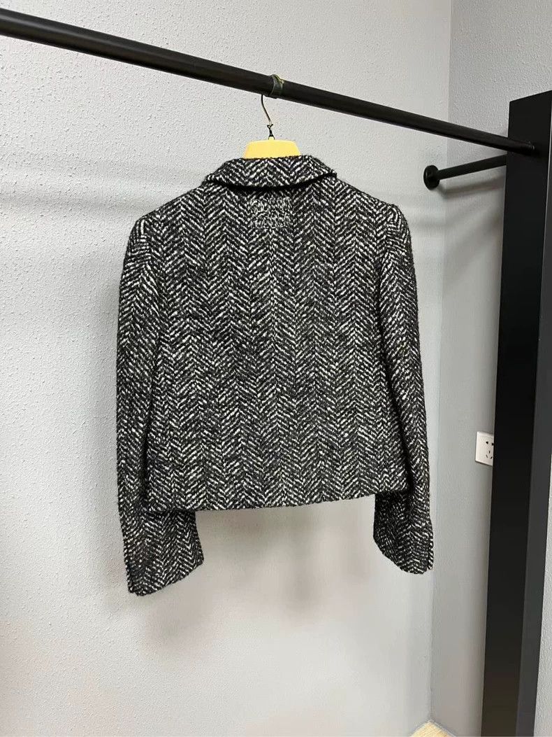 Miu Miu Miu Miu Black and White Wool Blazer Size S / US 4 / IT 40 - 2 Thumbnail
