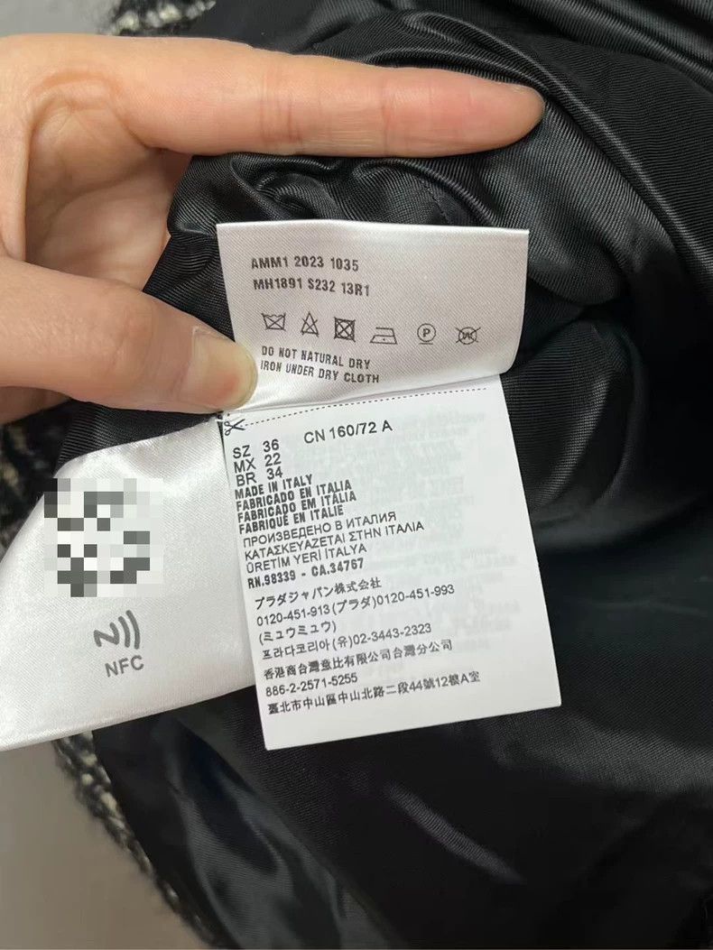 Miu Miu Miu Miu Black and White Wool Blazer Size S / US 4 / IT 40 - 6 Thumbnail