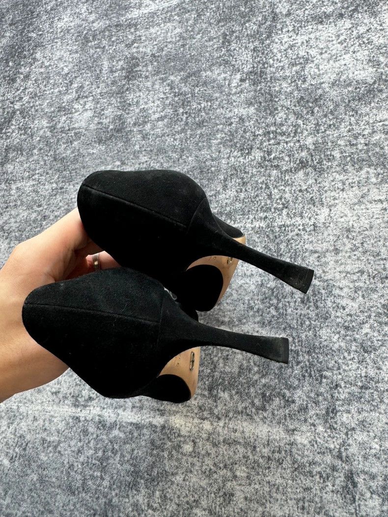 Dior Dior Black Suede High Heels Size 35.5-yf Size US 5 / IT 35 - 5 Thumbnail
