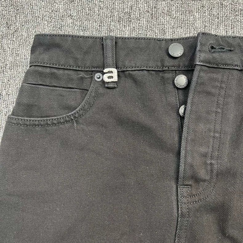 Alexander Wang Alexander Wang Black Denim Fringed Mini Skirt Size 22" - 3 Thumbnail