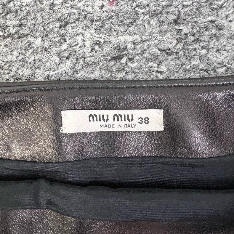 Miu Miu Miumiu Full Rhinestone Leather Skirt 38 Size 38" / US 16 / IT 52 - 3 Thumbnail