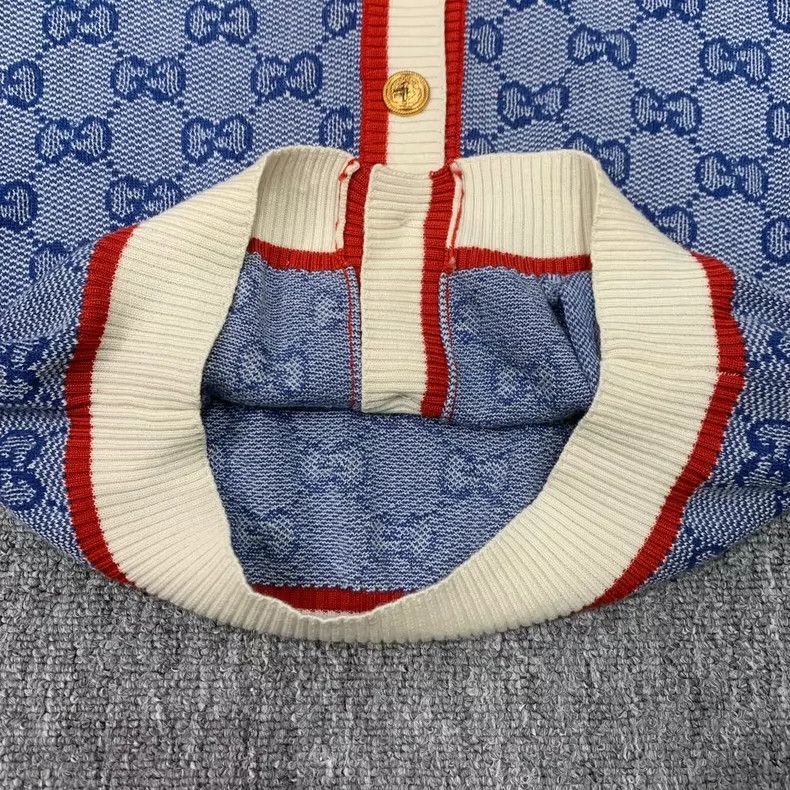 Gucci Blue Gucci G-Pattern Knit Cardigan Sweater Size S / US 4 / IT 40 - 4 Thumbnail