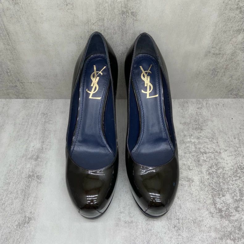 Saint Laurent Paris Saint Laurent Black High Heels Size 37.5 Size US 7 / IT 37 - 4 Thumbnail