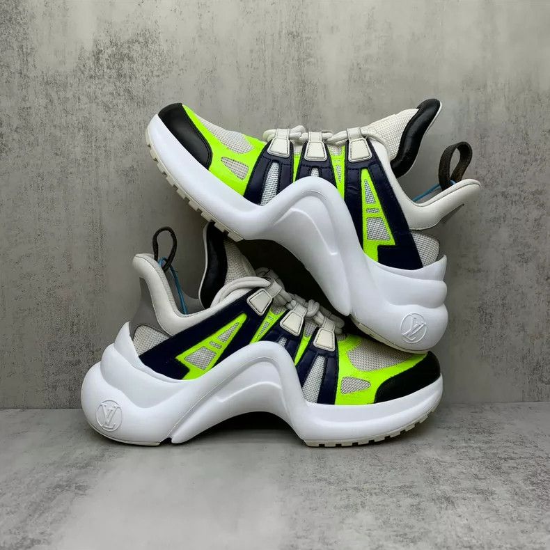 Louis Vuitton Green Dad Sneakers with White Accents Size US 11 / EU 44 - 2 Thumbnail