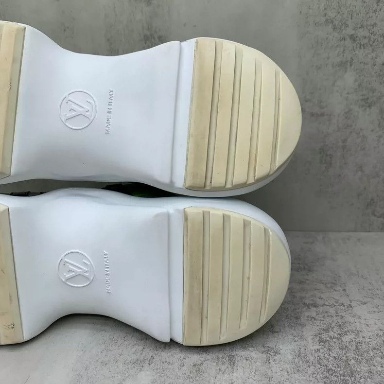 Louis Vuitton Green Dad Sneakers with White Accents Size US 11 / EU 44 - 9 Thumbnail