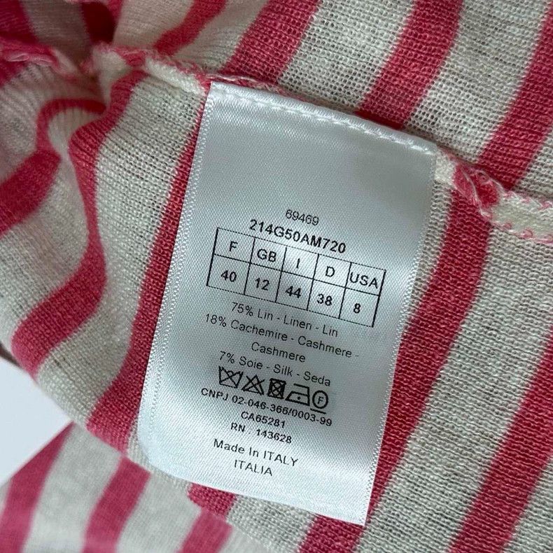 Dior Red and White Striped Knit Cardigan Size M / US 6-8 / IT 42-44 - 5 Thumbnail