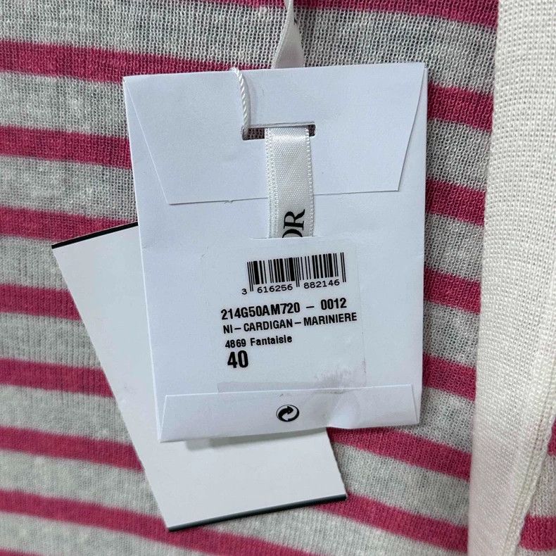 Dior Red and White Striped Knit Cardigan Size M / US 6-8 / IT 42-44 - 6 Thumbnail