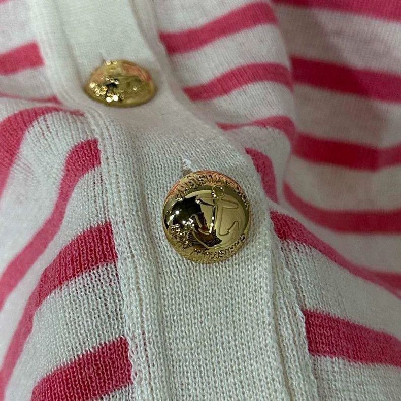 Dior Red and White Striped Knit Cardigan Size M / US 6-8 / IT 42-44 - 7 Thumbnail