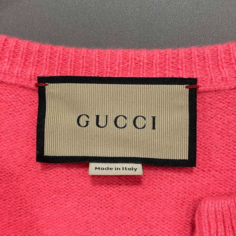 Gucci Pink Knit Cardigan with Gold Buttons Size S / US 4 / IT 40 - 4 Thumbnail