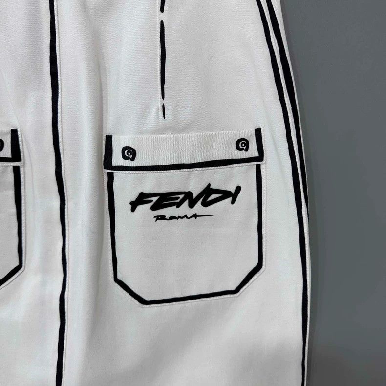 Fendi Fendi California Sky Button Skirt Size 38" / US 16 / IT 52 - 3 Thumbnail
