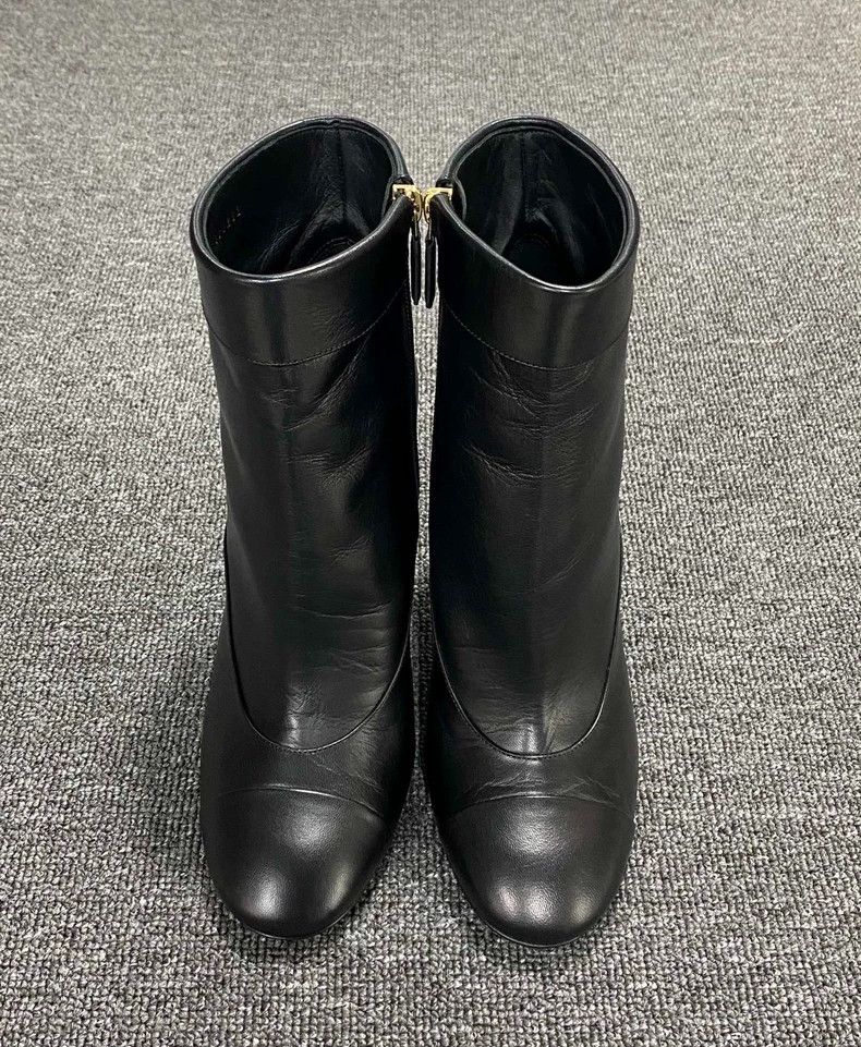 Chanel Chanel Pearl Logo High Heels Ankle Boots Size US 8 / IT 38 - 5 Thumbnail
