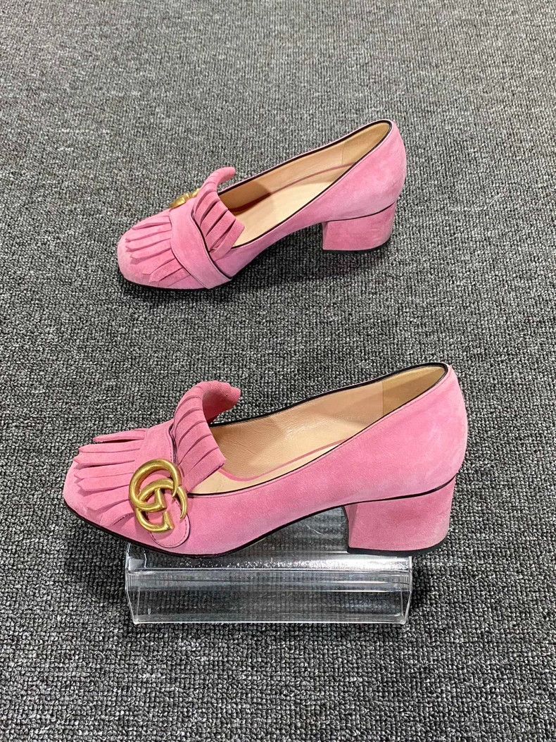Gucci Pink Fringed Loafers by GUCCI Size US 5 / IT 35 - 2 Thumbnail