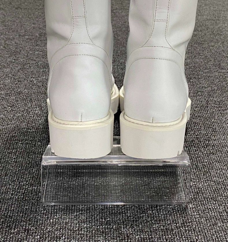 Louis Vuitton White High Boots by Louis Vuitton Size US 7 / IT 37 - 5 Thumbnail